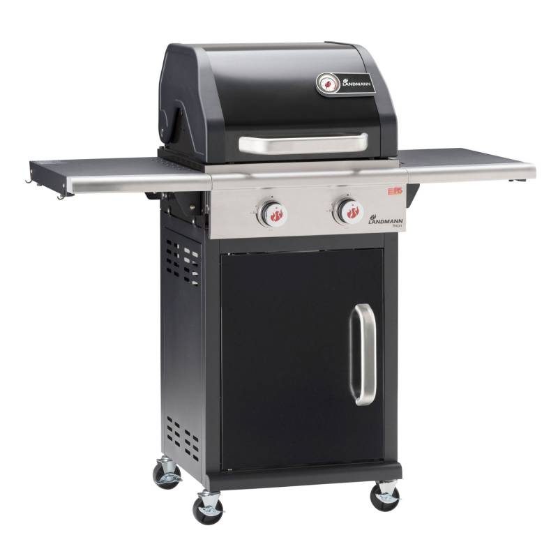 Gratar pe gaz LANDMANN Triton PTS 2.0 12903, 8 persoane, aprindere piezoelectrica, grill fonta