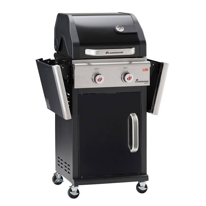 Gratar pe gaz LANDMANN Triton PTS 2.0 12903, 8 persoane, aprindere piezoelectrica, grill fonta