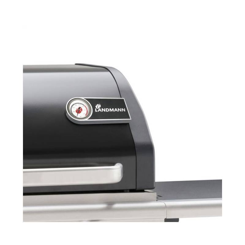 Gratar pe gaz LANDMANN Triton PTS 2.0 12903, 8 persoane, aprindere piezoelectrica, grill fonta