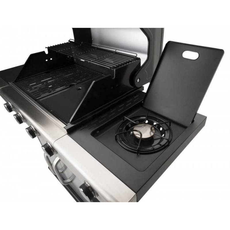 Gratar pe gaz LANDMANN Triton 3.1 Silver 12940, 12 persoane, 3 arzatoare, aprindere piezoelectrica