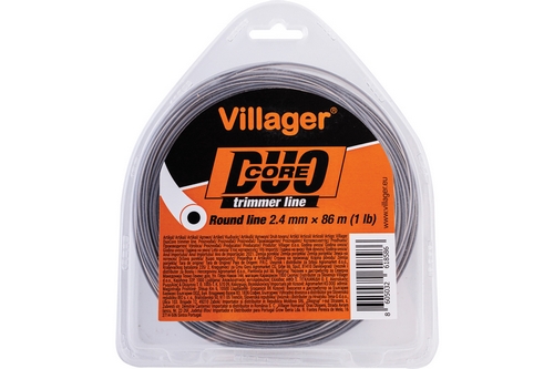 Fir motocoasa VILLAGER DUO CORE, profil rotund, cu insertie metal, 2.4 mm x 86 m (1LB)
