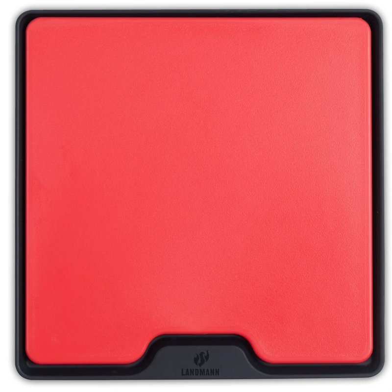 Placa de taiat si tocat alimente LANDMANN 05189, cu elemente de silicon, dimensiuni 24.5 x 24.5 x 1 cm