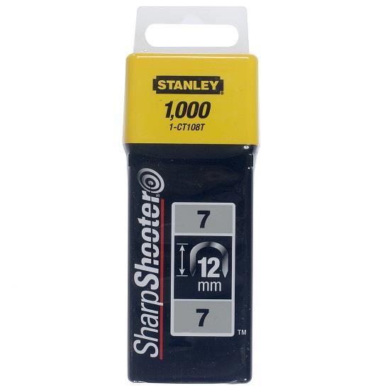 Pachet 1000 capse pentru cabluri, STANLEY SharpShooter,12 mm