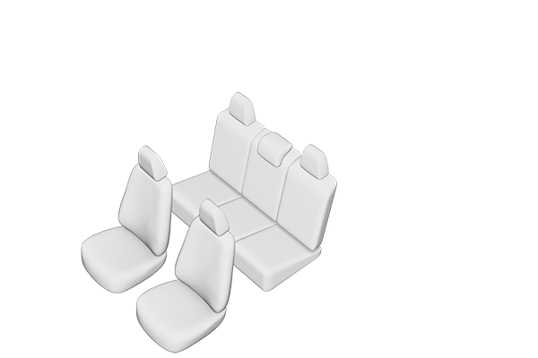 Set huse scaun UMBRELLA 44209, pentru Volkswagen Touran 2004-2009, scaune individuale spate