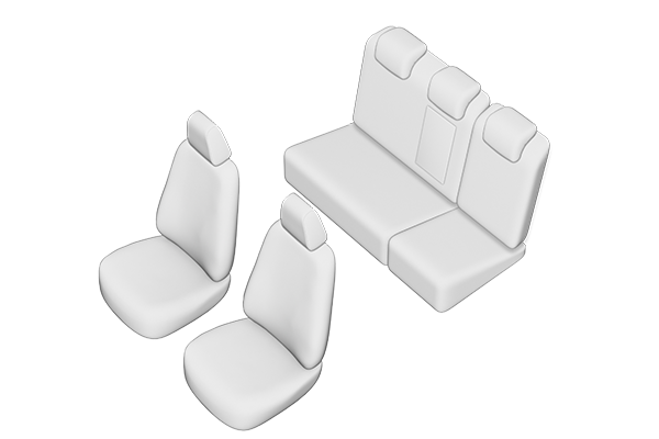 Set huse scaun UMBRELLA 44187, pentru Hyundai Tucson 2005-2010, bancheta fractionata, cu tetiere in forma de L
