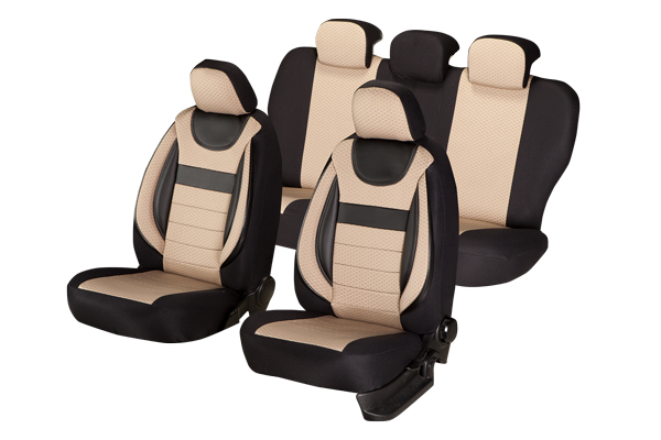 Set huse scaun universale UMBRELLA Dynamic 44502, bej, compatibile cu sistem AIRBAG