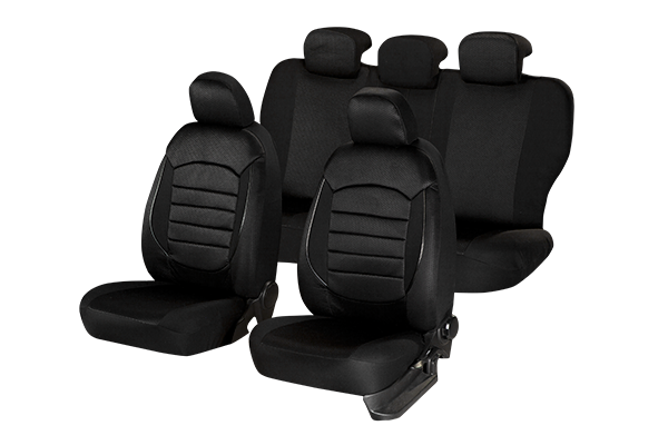 Set huse scaun universale UMBRELLA Urban 44485, negru, compatibile cu sistem AIRBAG