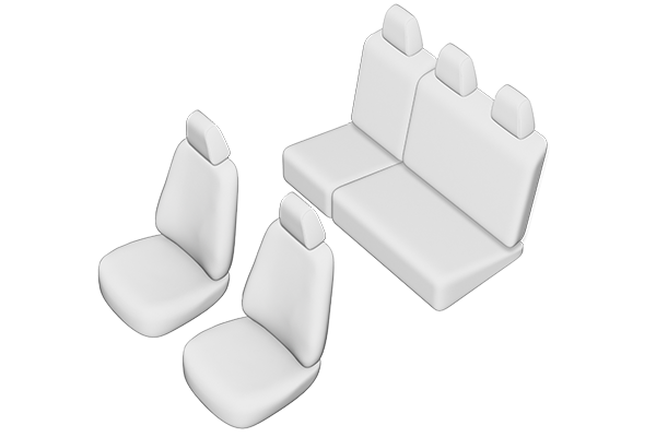 Set huse scaun UMBRELLA 44584, pentru Volkswagen Caddy 2004-2011, bancheta fractionata