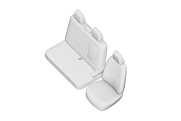 Set huse scaun UMBRELLA 44577, pentru Fiat Ducato (2+1) 2007-2014
