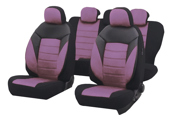 Set huse scaun universale UMBRELLA Diamond Sangria 05161, mov, compatibile cu sistem AIRBAG