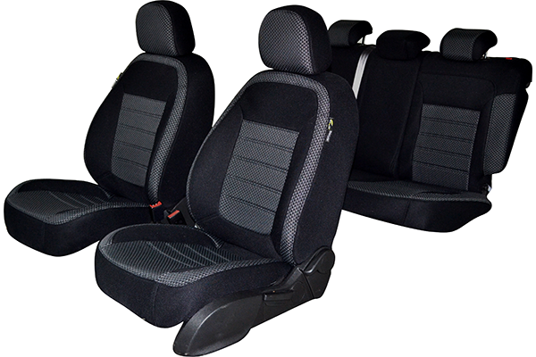 Set huse scaun UMBRELLA 02331, pentru Seat Ibiza 2009-2017, bancheta fractionata, cu tetiere spate in forma de L