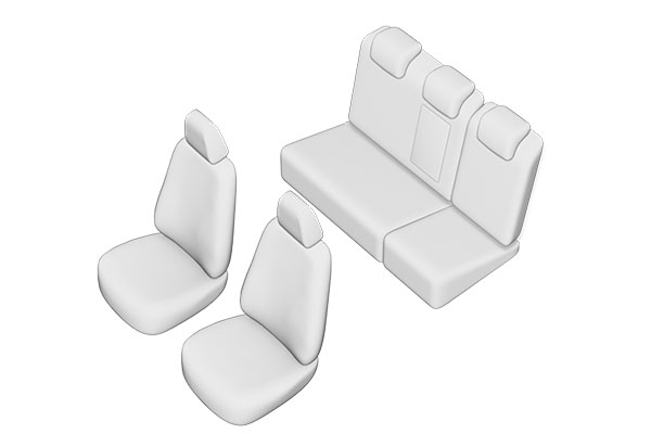 Set huse scaun UMBRELLA 05182, pentru Hyundai I30 2012-2016, bancheta fractionata, cu tetiere spate in forma de L