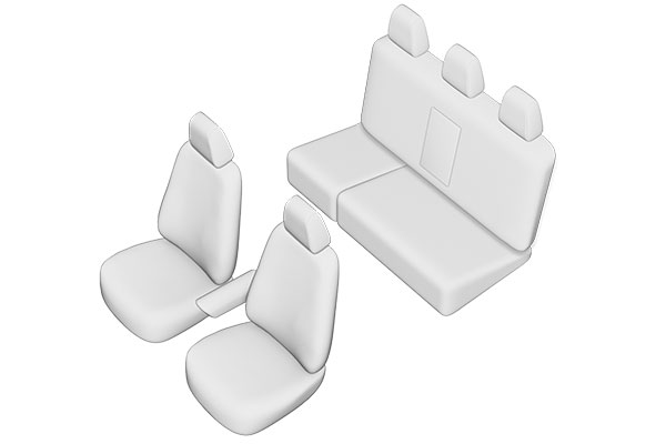 Set huse scaun UMBRELLA 05201, pentru Toyota Hilux 2015-, bancheta fractionata
