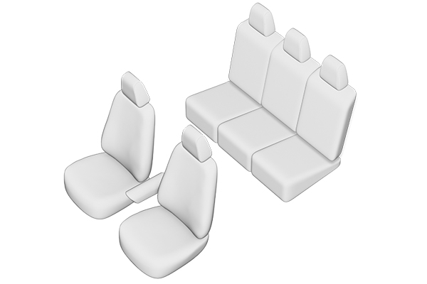 Set huse scaun UMBRELLA 05375, pentru Opel Meriva 2003-2009 (Scaune spate individuale)