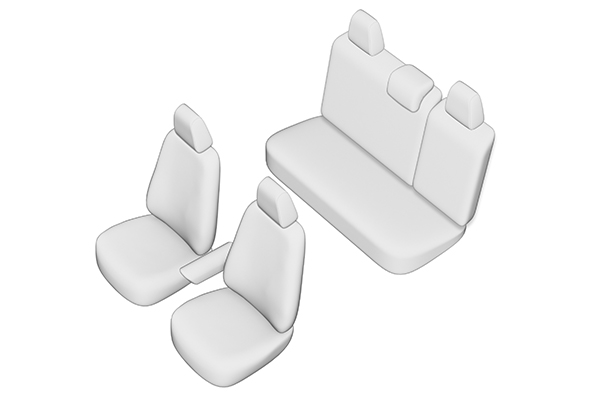 Set huse scaun UMBRELLA 22874, pentru Dacia Sandero 2020-, bancheta fractionata