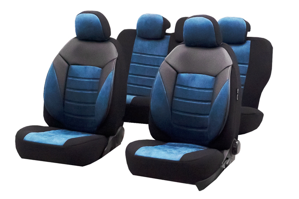 Set huse scaun universale UMBRELLA Diamond 05162, albastru, compatibile cu sistem AIRBAG