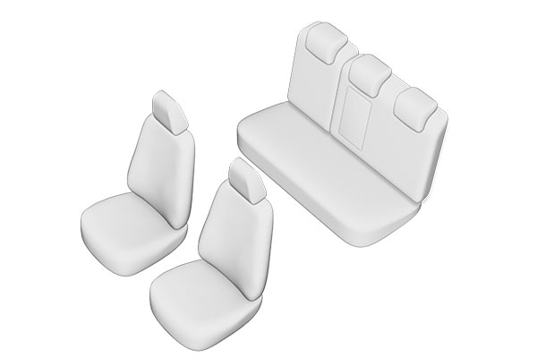 Set huse scaun UMBRELLA 05184, pentru Mazda 3 2014-, bancheta fractionata, cu tetiere spate in forma de L