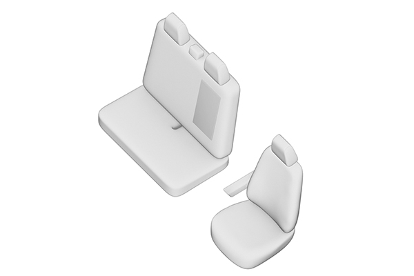 Set huse scaun UMBRELLA 05388, pentru Volkswagen Crafter (2+1) 2007-2014