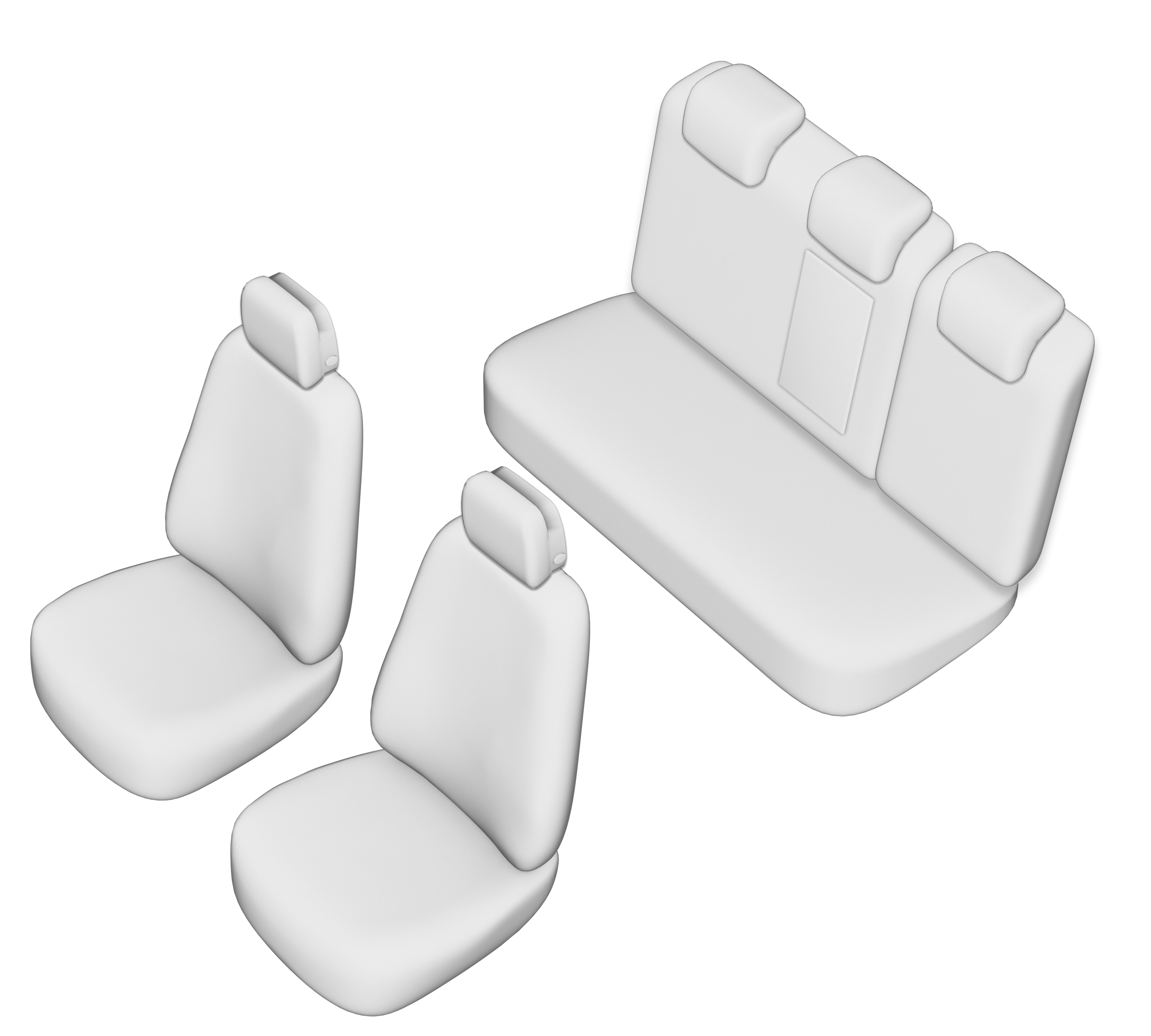 Set huse scaun UMBRELLA 02313, pentru Hyundai Ix35 2010-, bancheta fractionata, cu tetiere spate in forma de L