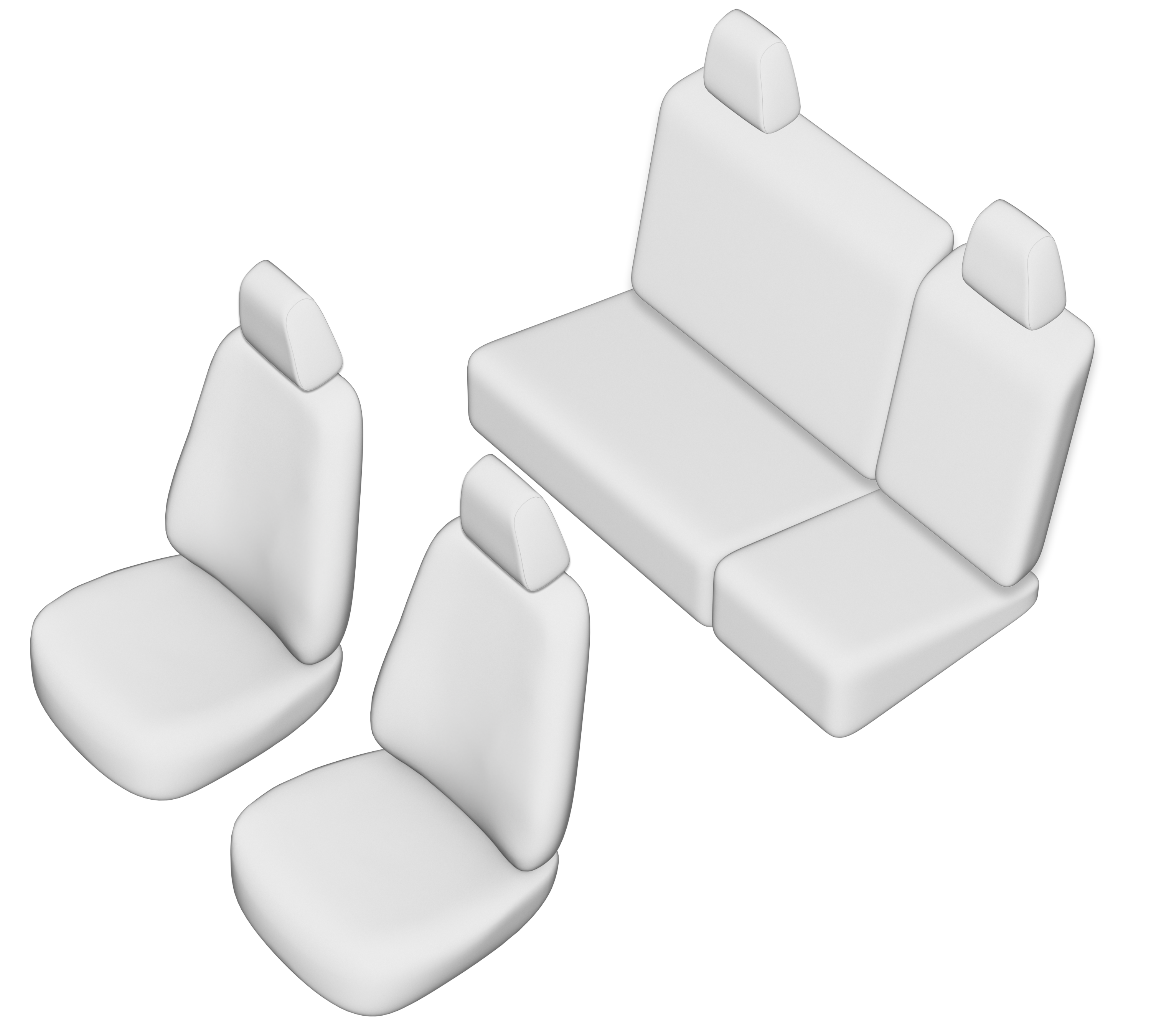 Set huse scaun UMBRELLA 02334, pentru Skoda Fabia 2008-2014, bancheta fractionata