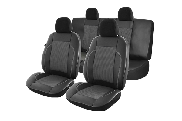 Set huse scaun universale UMBRELLA Exclusive Leather Lux 78939, piele, compatibile cu sistem AIRBAG
