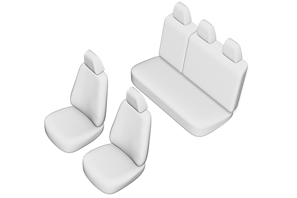 Set huse scaun UMBRELLA 45958, pentru Dacia Sandero Stepway 2009-2012, bancheta fractionata