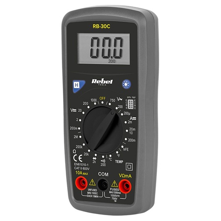 Multimetru universal REBEL, MIE-RB-30C, RB-30C, 9 V, masurare temperatura