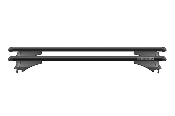 Set bare portbagaj transversale aluminiu MENABO Tiger Black 02346, lungime 135 cm, greutate maxima suportata 75 kg, cu antifurt