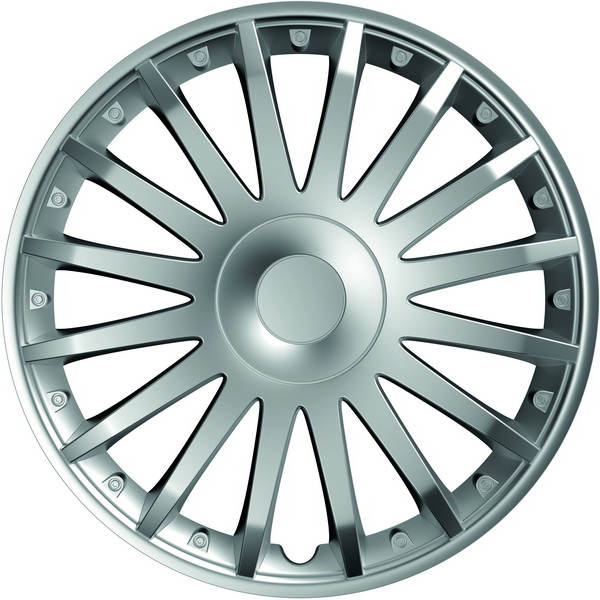 Set 4 capace roti auto MEGA DRIVE Crystal 78533, 16 inch, plastic ABS, argintii