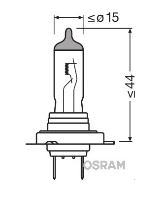 Bec 12 V, H7 55 W, original, OSRAM 64210