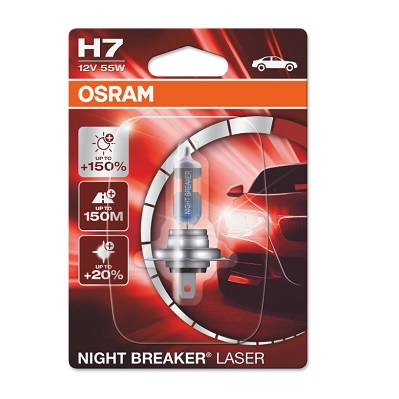 Bec 12 V, H7 55 W Night Breaker Laser Nextgen +150, blister, OSRAM 64210NL-01B