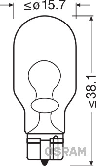 Set 2 becuri semnalizare 12 V, W16W, original, blister, OSRAM 921-2BL