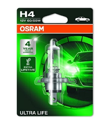 Bec far faza lunga 12 V, H4 60/55 W Ultra Life, blister, 1 Buc OSRAM 64193ULT-01B