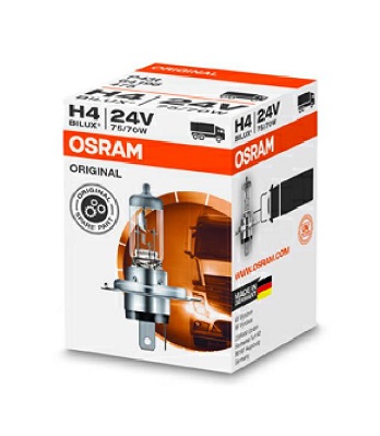 Bec camion far faza lunga 24 V, H4 75/70 W, original, OSRAM 64196