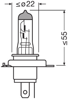 Bec camion far faza lunga 24 V, H4 70/75 W Truckstar Pro Plus120, Nextgen OSRAM 05141