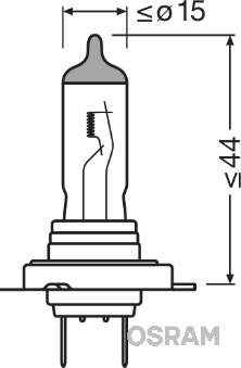 Set 2 becuri far faza lunga 12 V, H7 55 W Night Breaker Silver +100, OSRAM 64210NBS-HCB