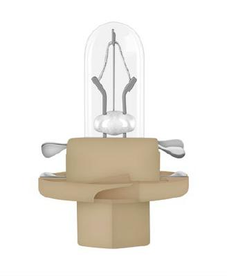Bec bord BX8.4D, soclu bej, 12 V, 1.5W, OSRAM 2452MFX6, se vinde la set de 10 bucati/pret pe bucata