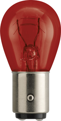 Bec incandescent rosu pentru frana PR21/5W 12 V, BAW15d, PHILIPS 12495CP