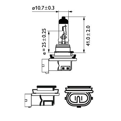 Bec far H8 12 V, PGJ19-1 35W PHILIPS 12360B1
