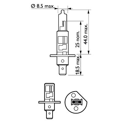 Bec far principal H1 55W 12 V, X-Treme Vision Pro150, blister, PHILIPS 12258XVPB1