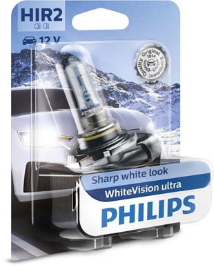Bec far principal HIR2 Px22D 55W 12 V, White Vision Ultra PHILIPS 9012WVUB1
