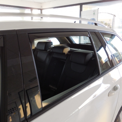 Set deflectoare aer, paravanturi auto, fata si spate, FARAD 02230, fumurii, plexiglas rezistent, pentru Skoda Octavia (2013-)
