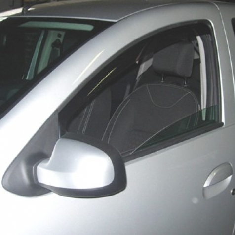 Set deflectoare aer, paravanturi auto, fata, FARAD 02191, fumurii, plexiglas rezistent, pentru Dacia Sandero, Sandero Stepway (2008-2013)