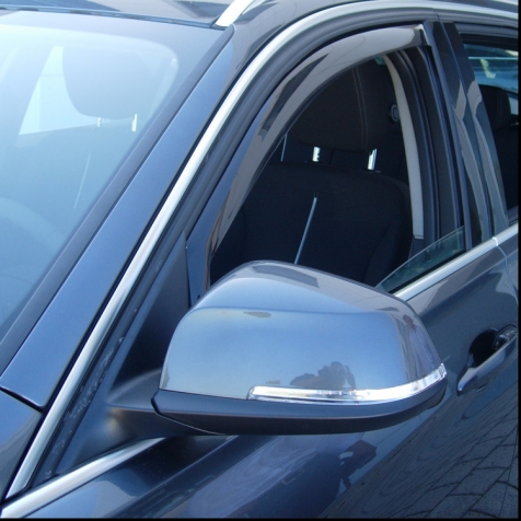 Set deflectoare aer, paravanturi auto, fata, FARAD 02211, fumurii, plexiglas rezistent, pentru Peugeot 407 - SW (2004-)