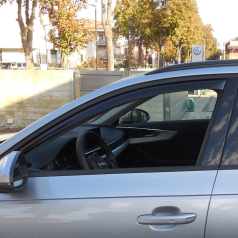 Set deflectoare aer, paravanturi auto, fata, FARAD 02177, fumurii, plexiglas rezistent, pentru Audi A4 (B9) Berlina/Avant (2016-)