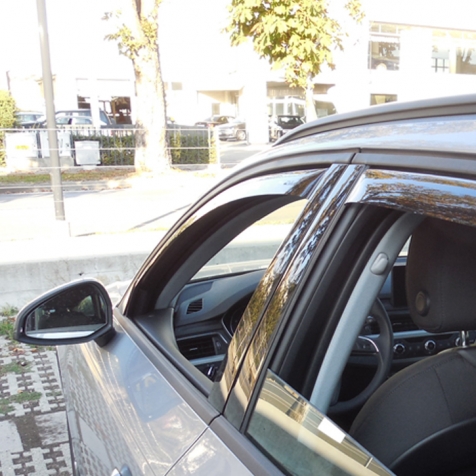Set deflectoare aer, paravanturi auto, fata, FARAD 02177, fumurii, plexiglas rezistent, pentru Audi A4 (B9) Berlina/Avant (2016-)