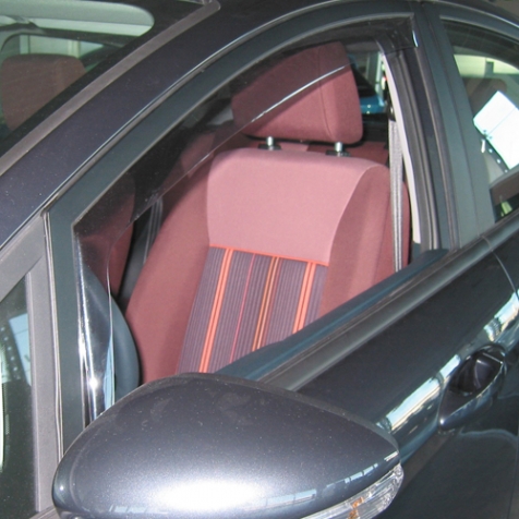 Set deflectoare aer, paravanturi auto, fata, FARAD 02197, fumurii, plexiglas rezistent, pentru Ford Fiesta (2008-)