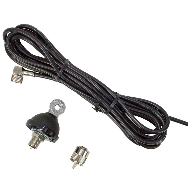 Antena CB PNI S75 42105, cu fluture, cu montura, cablu RG58 4 metri, si mufa PL259