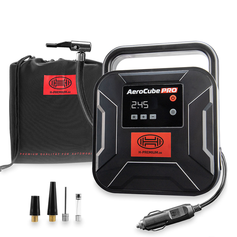 Compresor auto aer HEYNER AeroCube PRO 43311, alimentare 12 V, 35 l/min, 10 bar, 150 PSI, lumina LED, manometru digital