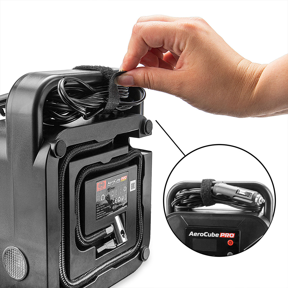 Compresor auto aer HEYNER AeroCube PRO 43311, alimentare 12 V, 35 l/min, 10 bar, 150 PSI, lumina LED, manometru digital